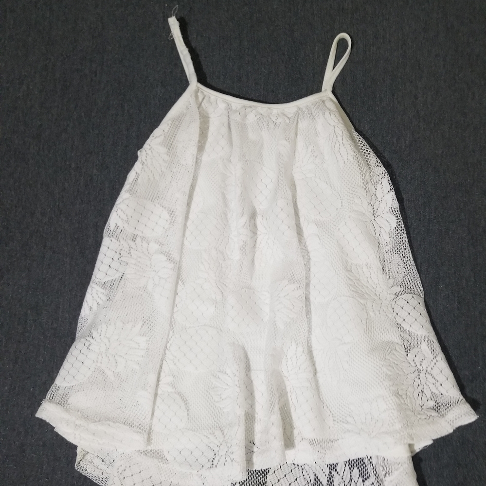 Cute White Lace Pineapple Top